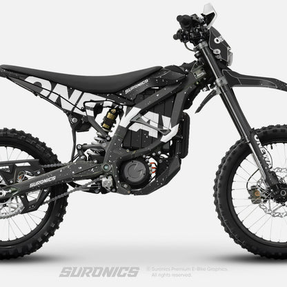 ONEWAY BLACK WHITE Surron Ultra Bee Graphics kit