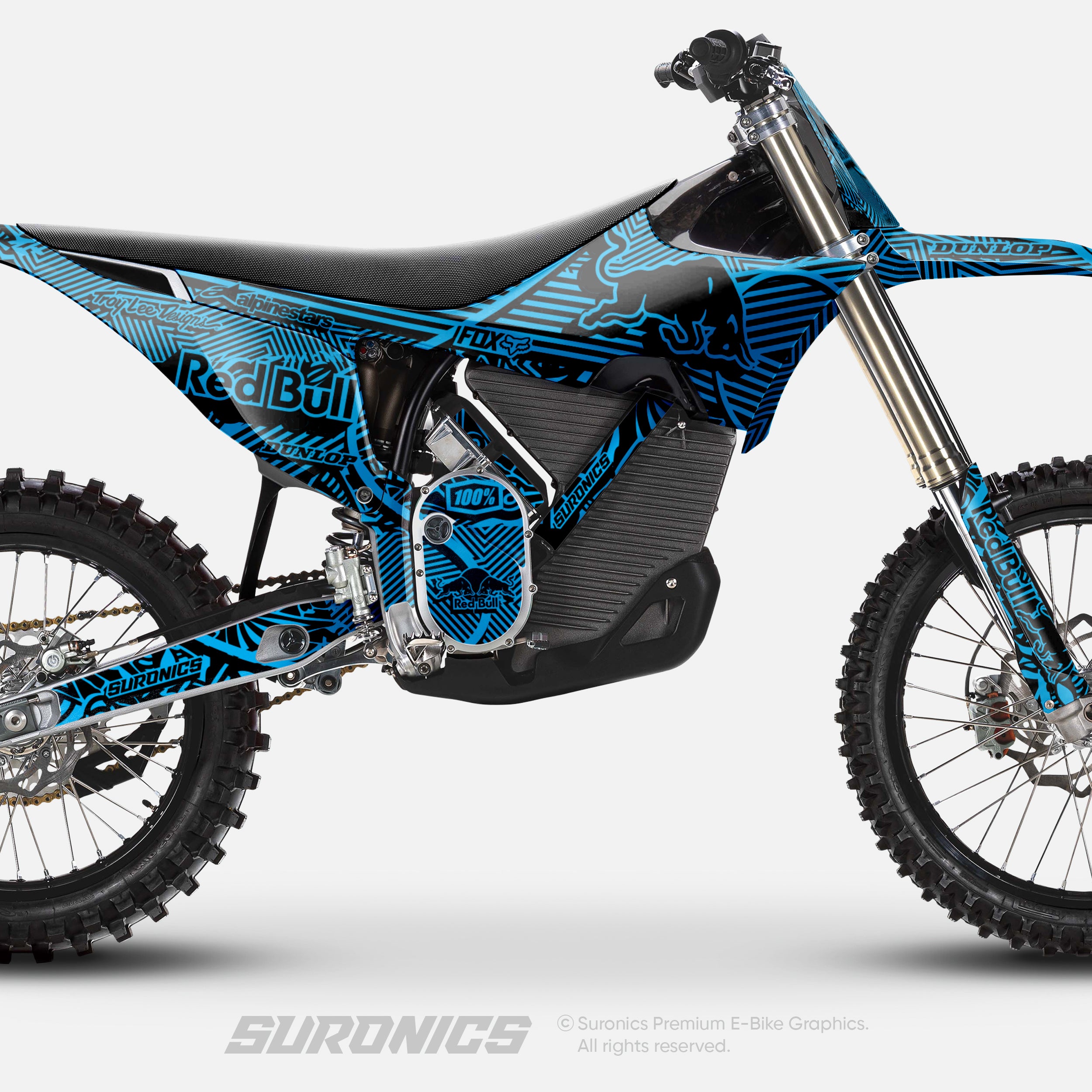 RACE ART BLACK CYAN Stark Varg Graphics kit