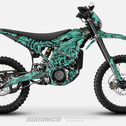 STREET GHOST BLACK MINT Surron Ultra Bee Graphics kit