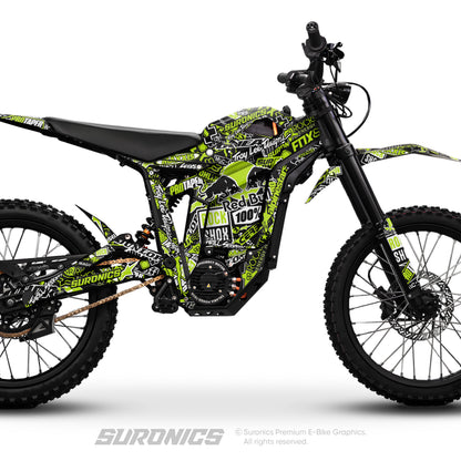 STICKY BLACK GREEN Talaria Sting MX5 PRO Graphics kit