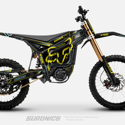 FOX RACER BLACK YELLOW Talaria Komodo Graphics kit