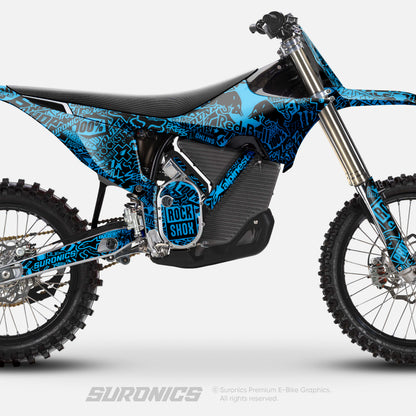 STICKY BLACK CYAN Stark Varg Graphics kit
