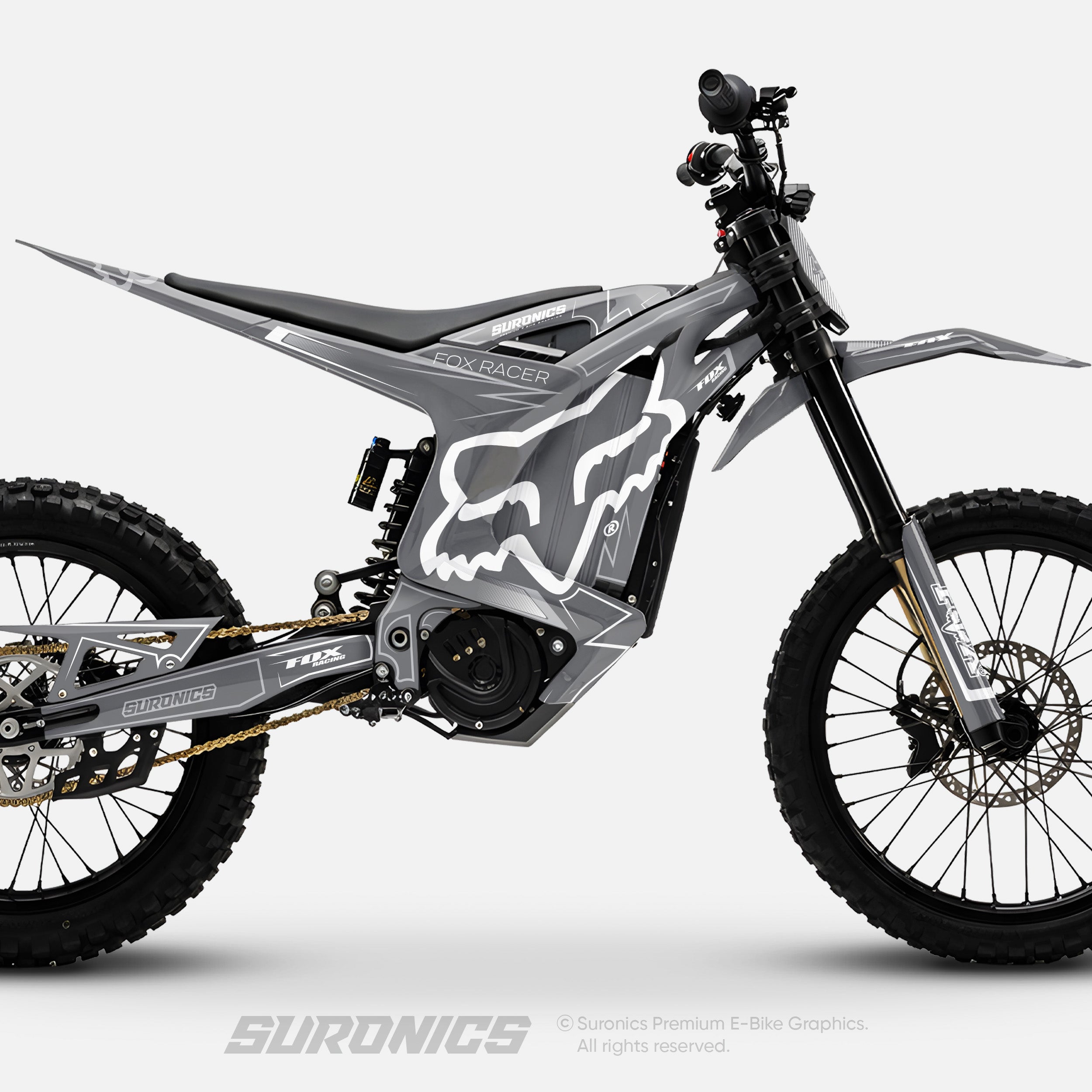 FOX RACER GREY WHITE Arctic Leopard XE Graphics kit