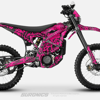 STREET GHOST BLACK MAGENTA Surron Ultra Bee Graphics kit