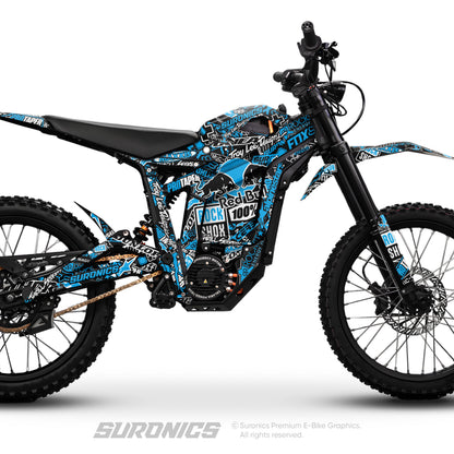 STICKY BLACK CYAN Talaria Sting MX5 PRO Graphics kit