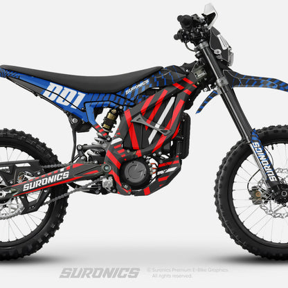 FUTURACE BLUE WHITE Surron Ultra Bee Graphics kit