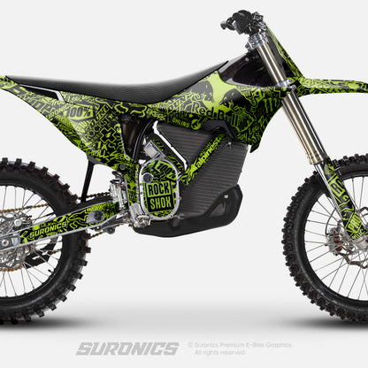 STICKY BLACK GREEN Stark Varg Graphics kit