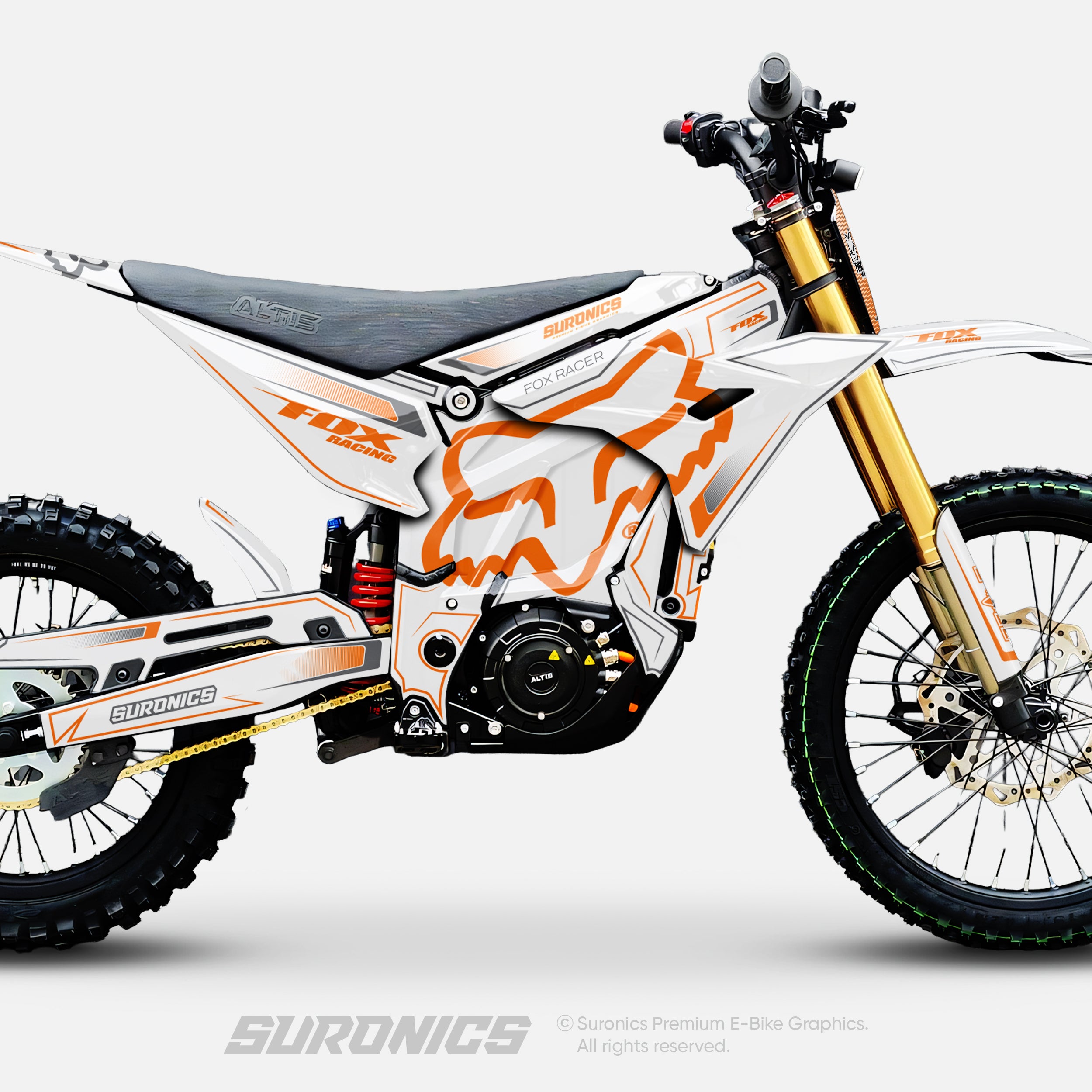 FOX RACER WHITE ORANGE Altis Sigma Graphics kit