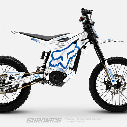 FOX RACER WHITE BLUE Arctic Leopard XE Graphics kit