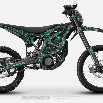 SPLATTER BLACK MINT Surron Ultra Bee Graphics kit