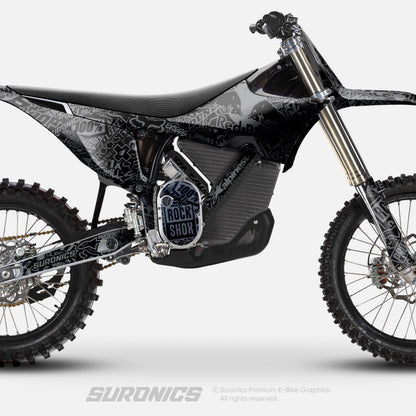 STICKY BLACK GREY Stark Varg Graphics kit