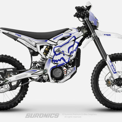FOX RACER WHITE BLAUER Surron Ultra Bee Graphics kit