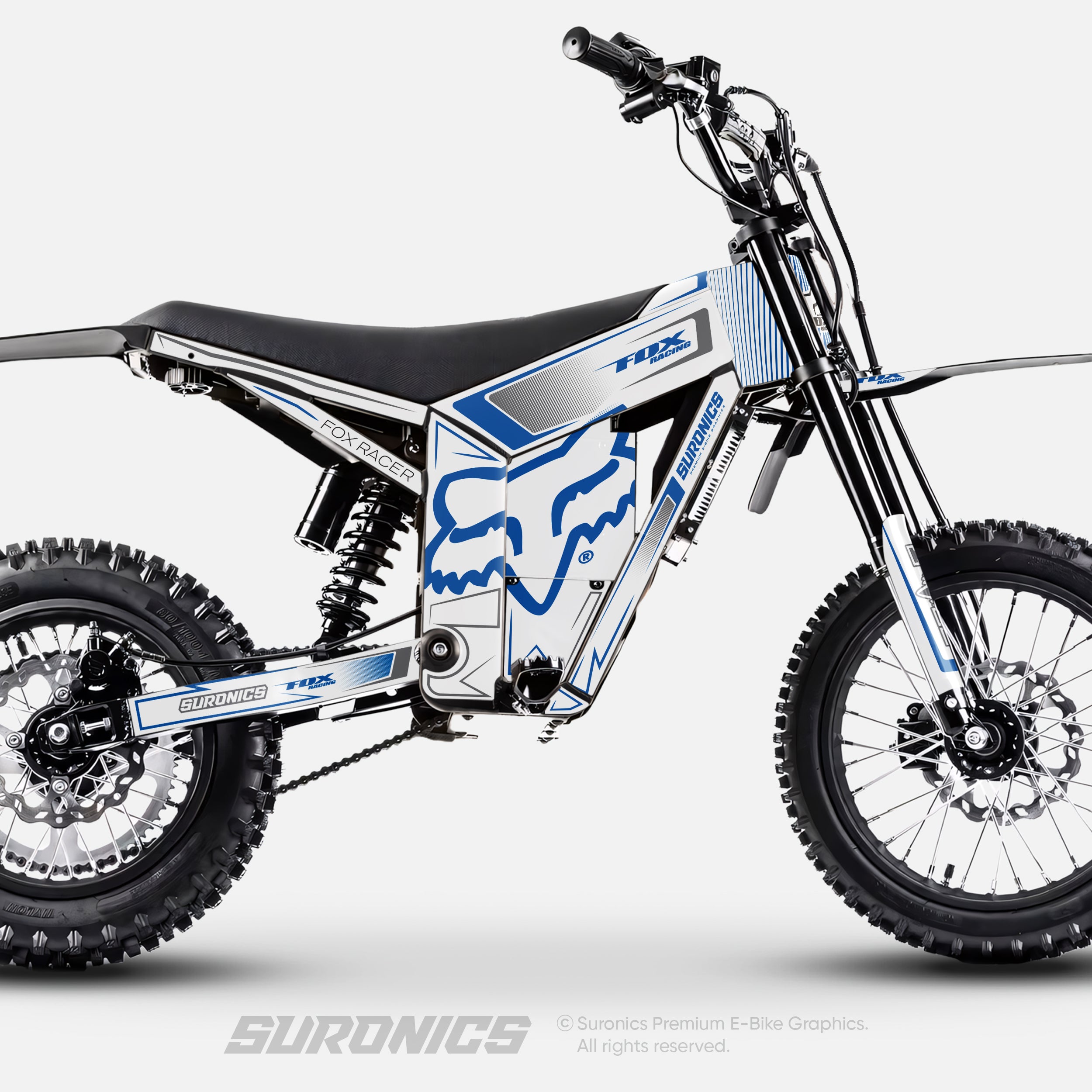 FOX RACER WHITE BLUE Tuttio Soleil 01 Graphics kit