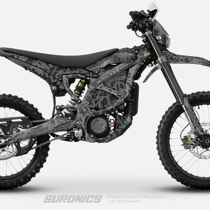 STREET GHOST BLACK GREY Surron Ultra Bee Graphics kit