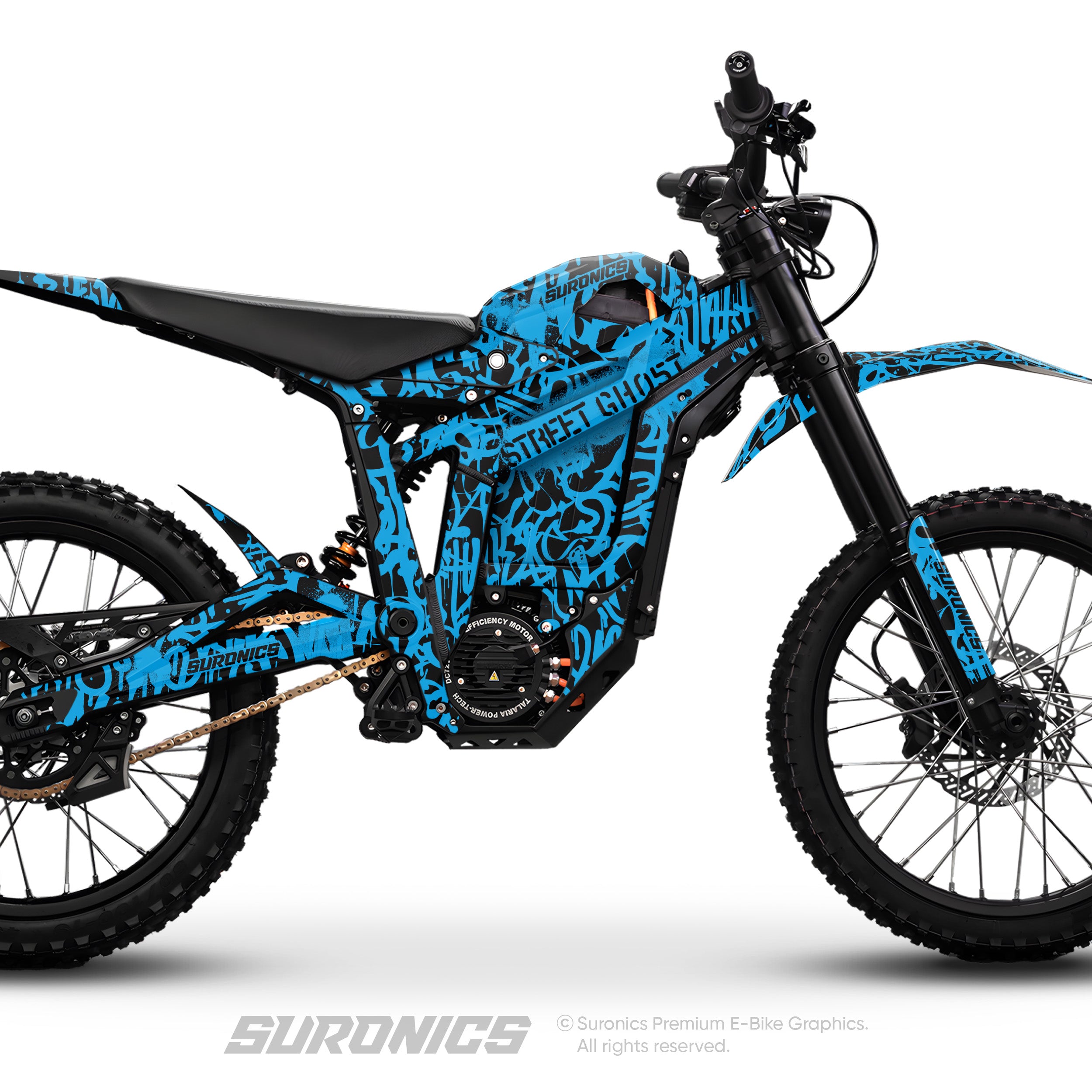 STREET GHOST BLACK CYAN Talaria Sting MX5 PRO Graphics kit