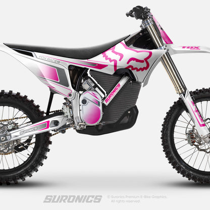 FOX RACER WHITE MAGENTA Stark Varg Graphics kit