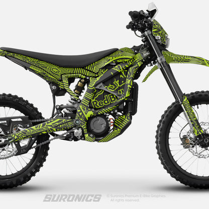 RACE ART BLACK GREEN Surron Ultra Bee Graphics kit