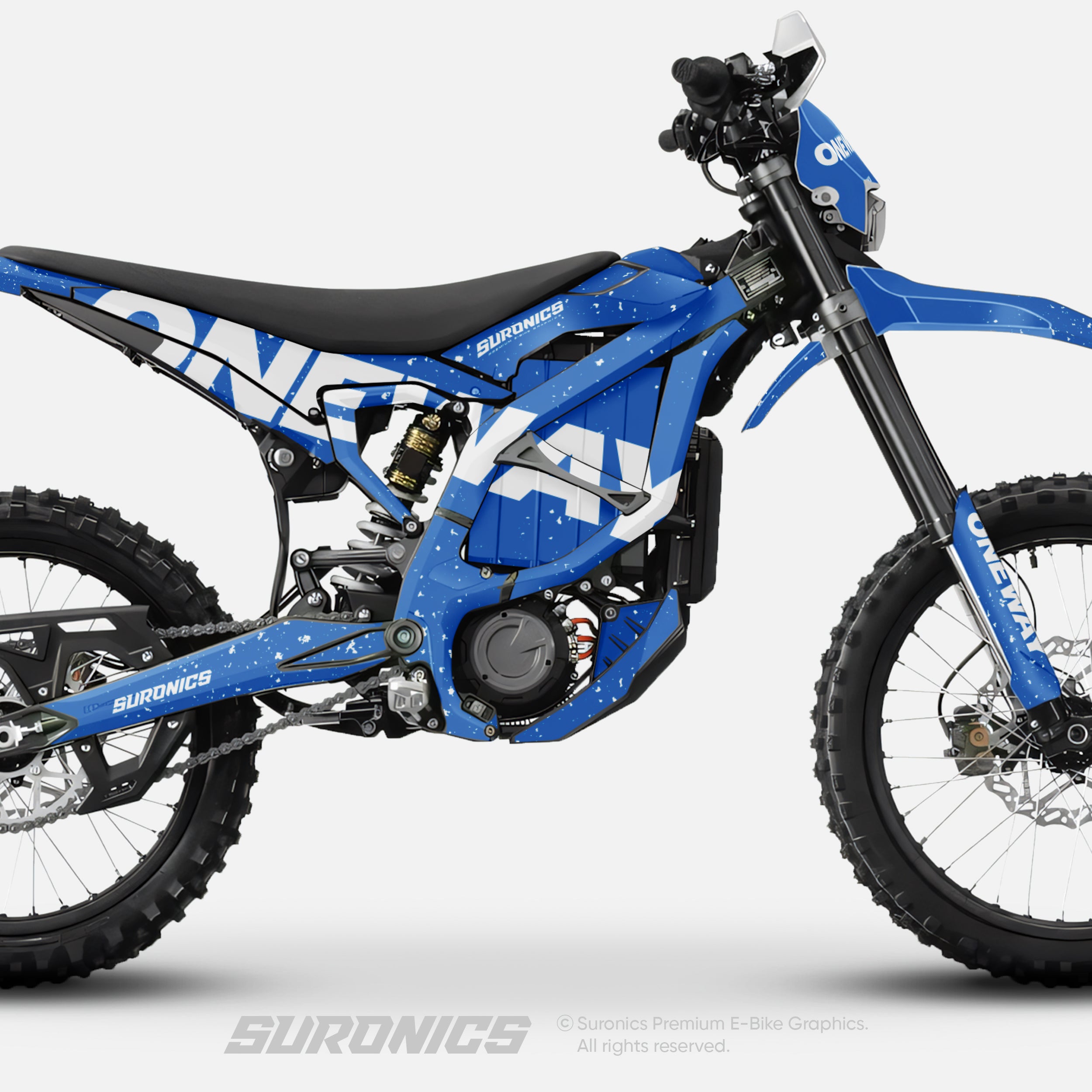 ONEWAY BLUE WHITE Surron Ultra Bee Graphics kit