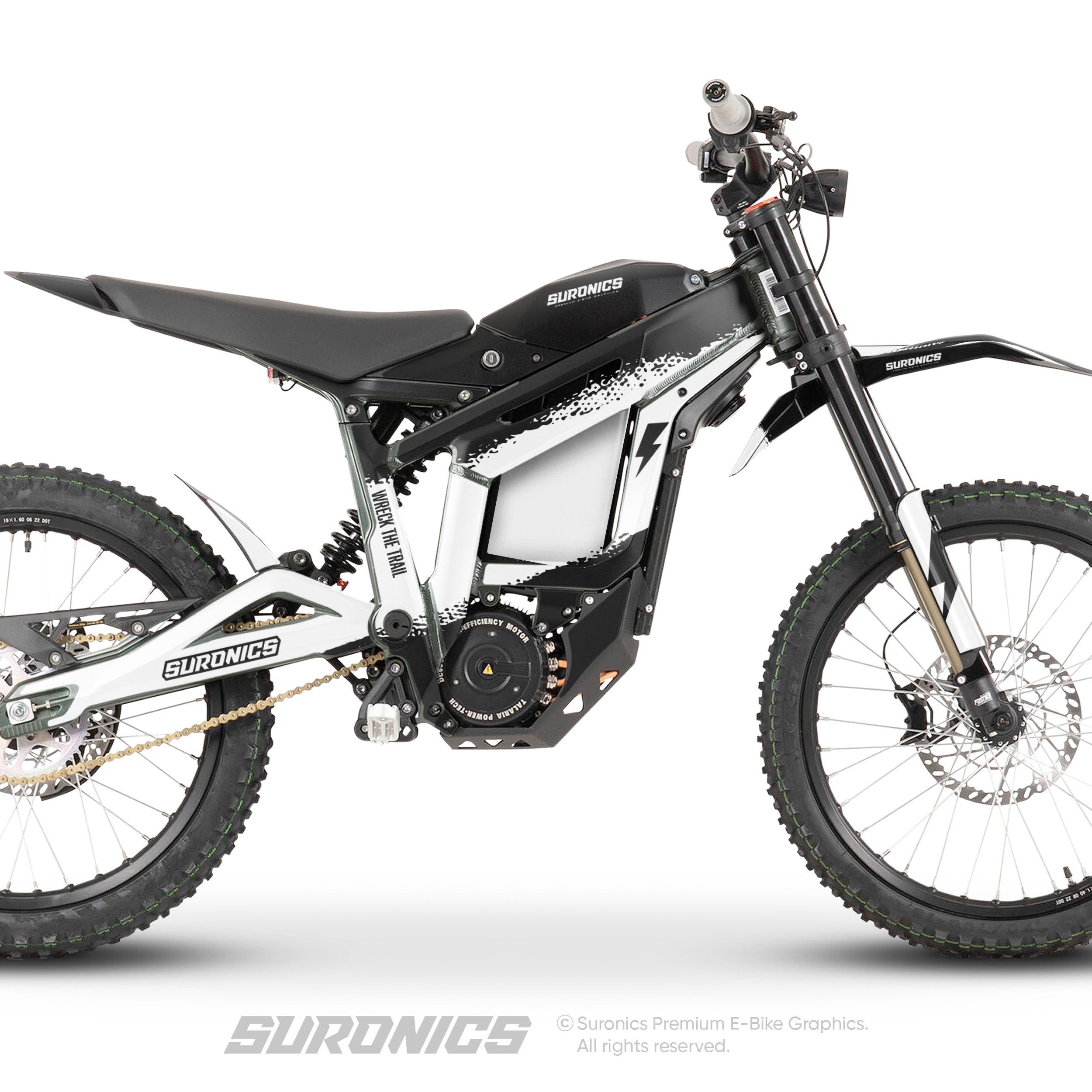 HALF BLACK WHITE Talaria Sting MX3 MX4 Graphics kit