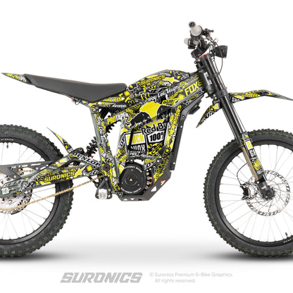 STICKY BLACK YELLOW Talaria Sting MX3 MX4 Graphics kit