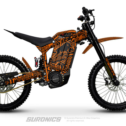 RACE ART BLACK ORANGE Rerode R1 Graphics kit