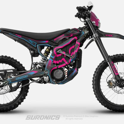 FOX RACER BLACK MAGENTA Surron Ultra Bee Graphics kit