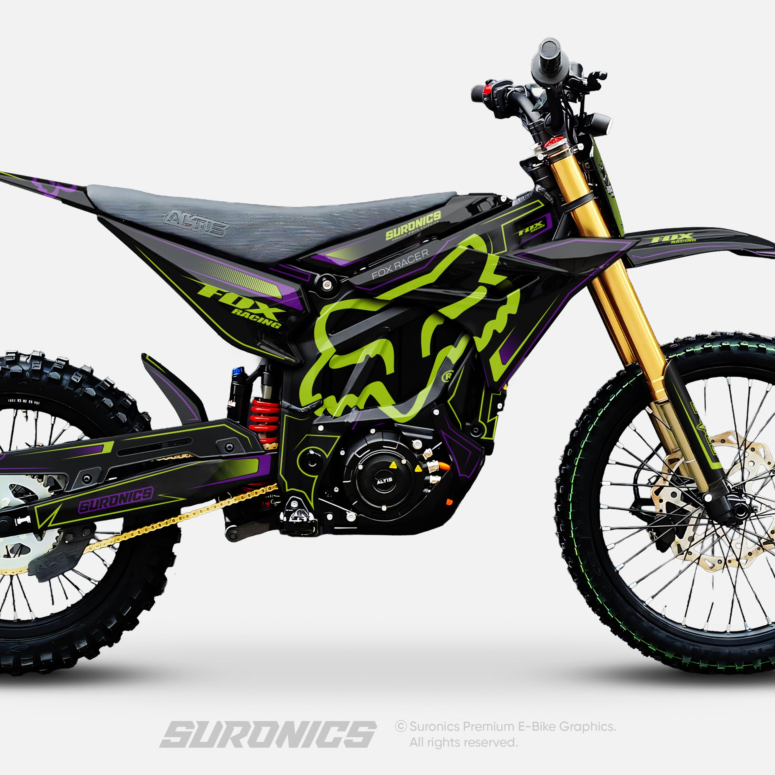 FOX RACER BLACK GREEN Altis Sigma Graphics kit