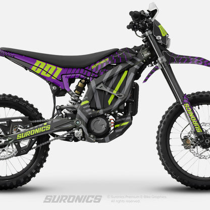 FUTURACE PURPLE GREEN Surron Ultra Bee Graphics kit