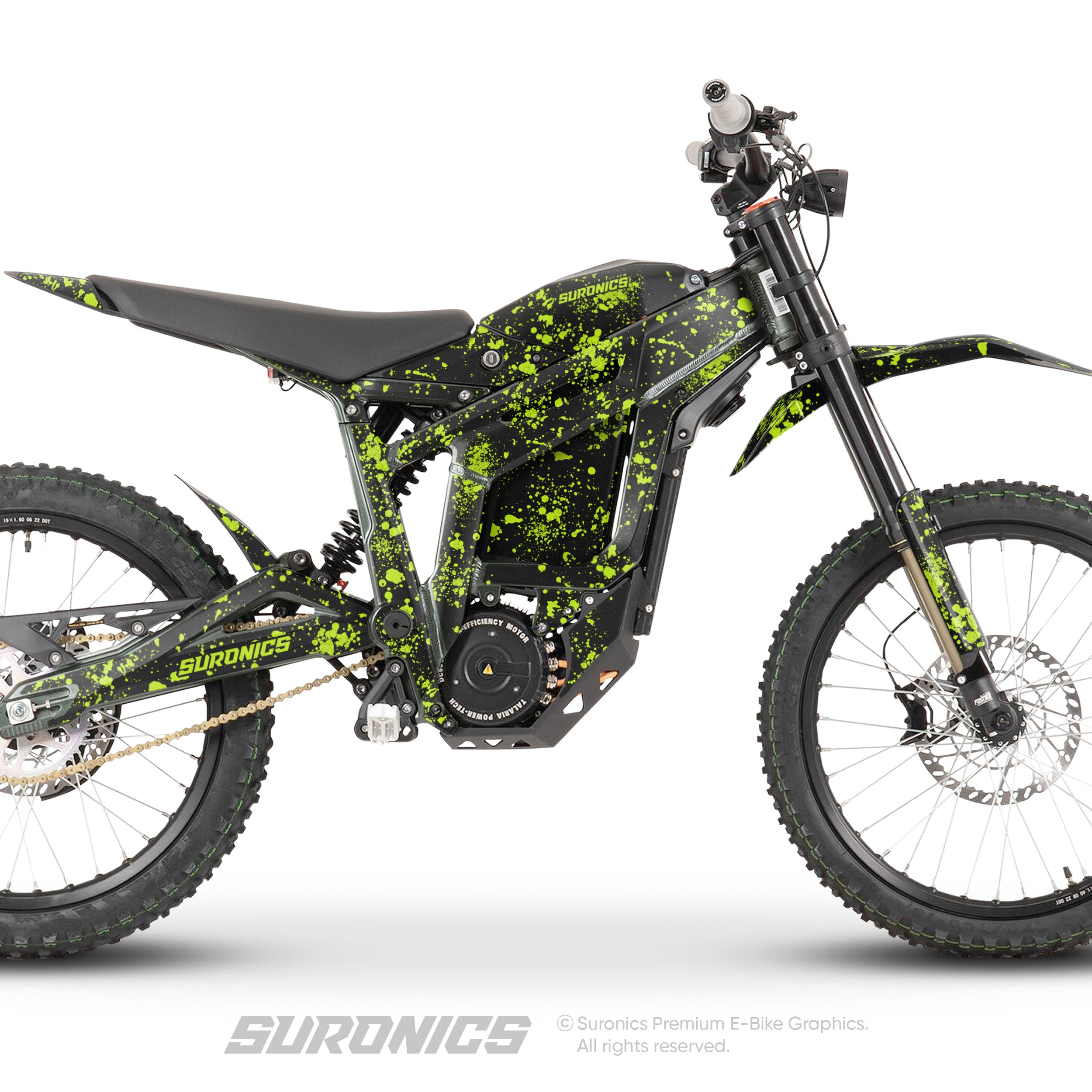 SPLATTER BLACK GREEN Talaria Sting MX3 MX4 Graphics kit