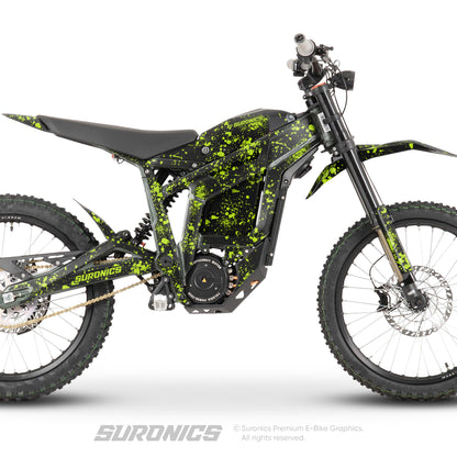 SPLATTER BLACK GREEN Talaria Sting MX3 MX4 Graphics kit
