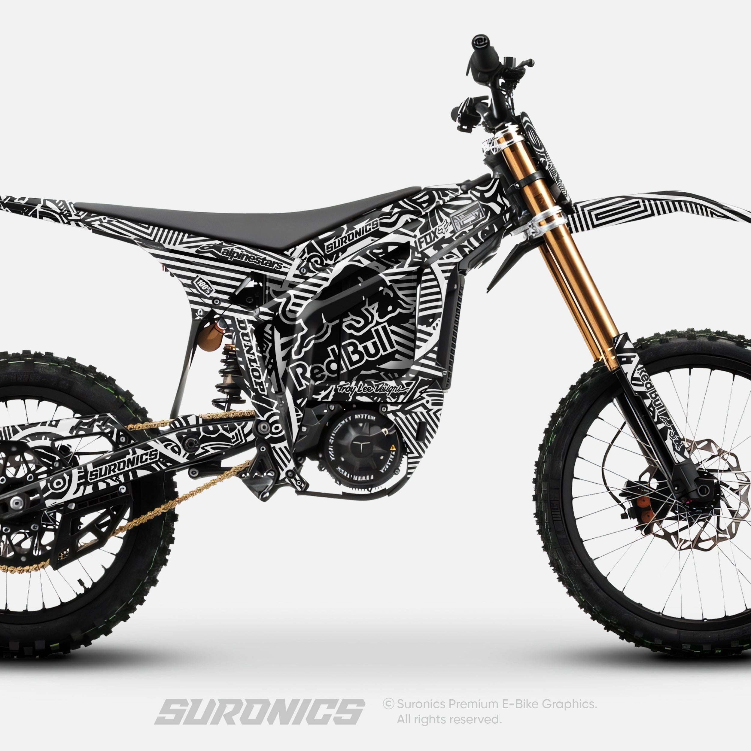 RACE ART BLACK WHITE Talaria Komodo Graphics kit