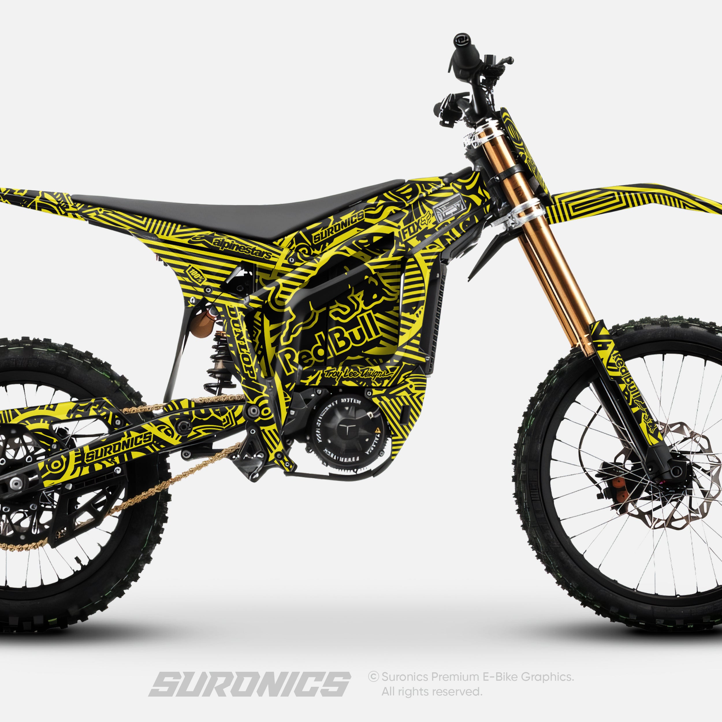 RACE ART BLACK YELLOW Talaria Komodo Graphics kit