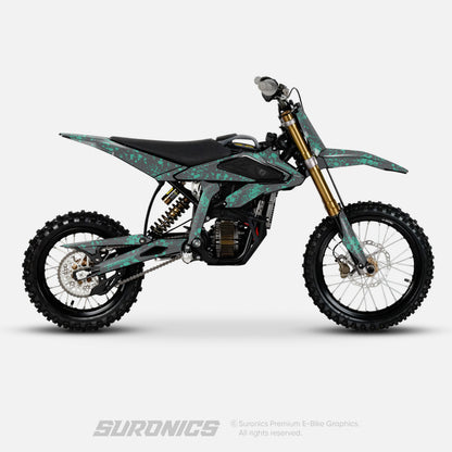 SPLATTER GREY MINT Surron Hyper Bee Graphics kit