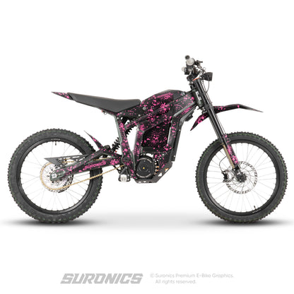 SPLATTER BLACK PINK Talaria Sting MX3 MX4 Graphics kit