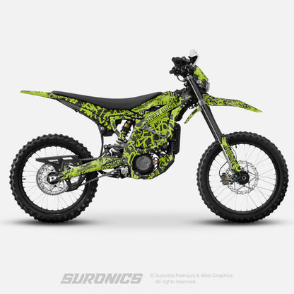STREET GHOST BLACK GREEN Surron Ultra Bee Graphics kit