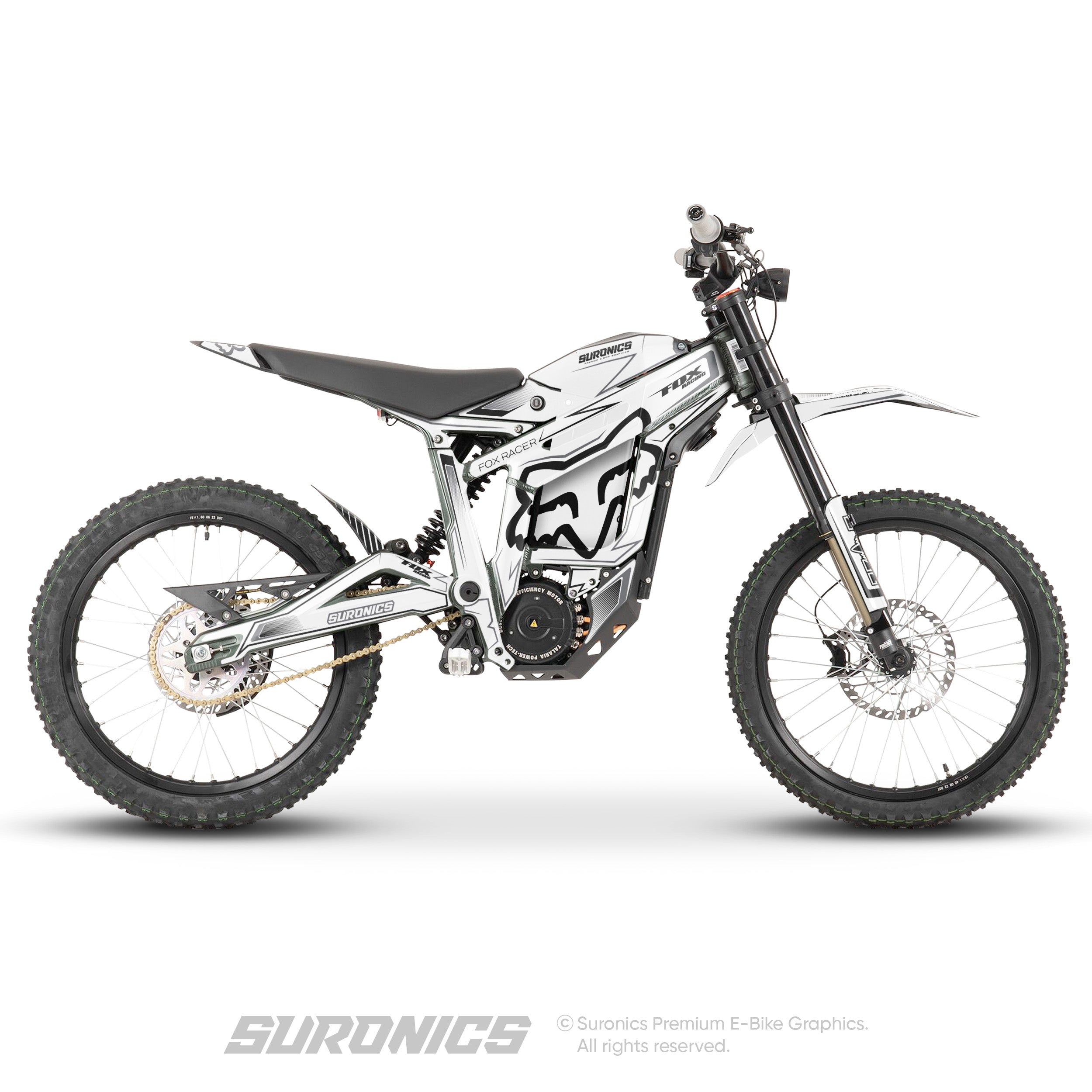 FOX RACER WHITE BLACK Talaria Sting MX3 MX4 Graphics kit