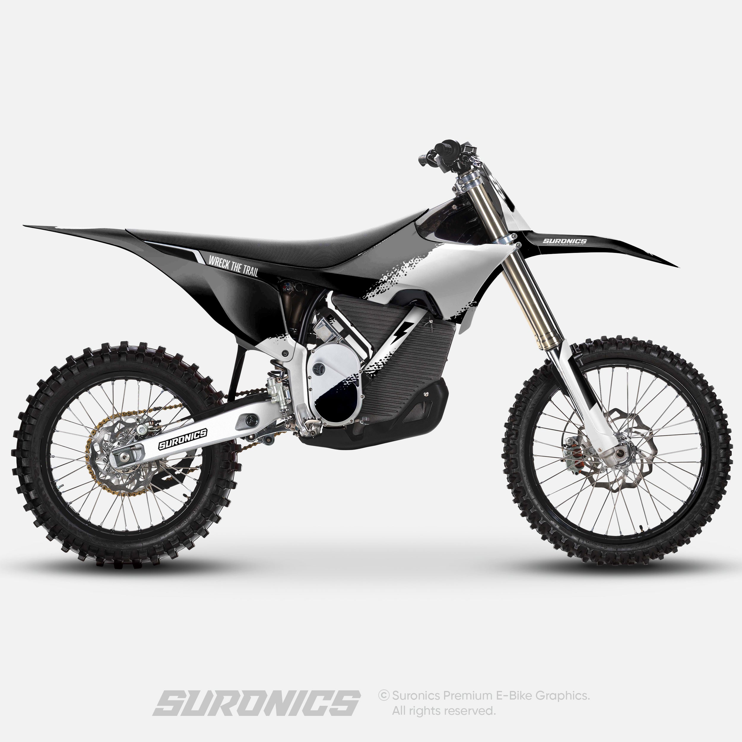 HALF BLACK WHITE Stark Varg Graphics kit