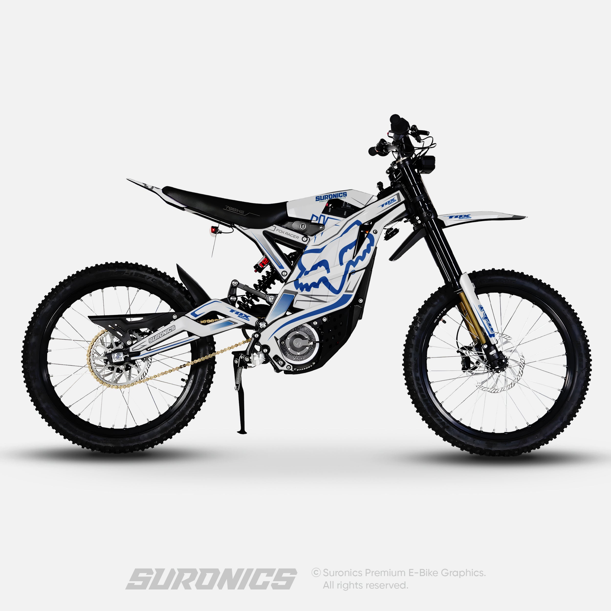 FOX RACER WHITE BLUE Ventus One Graphics kit
