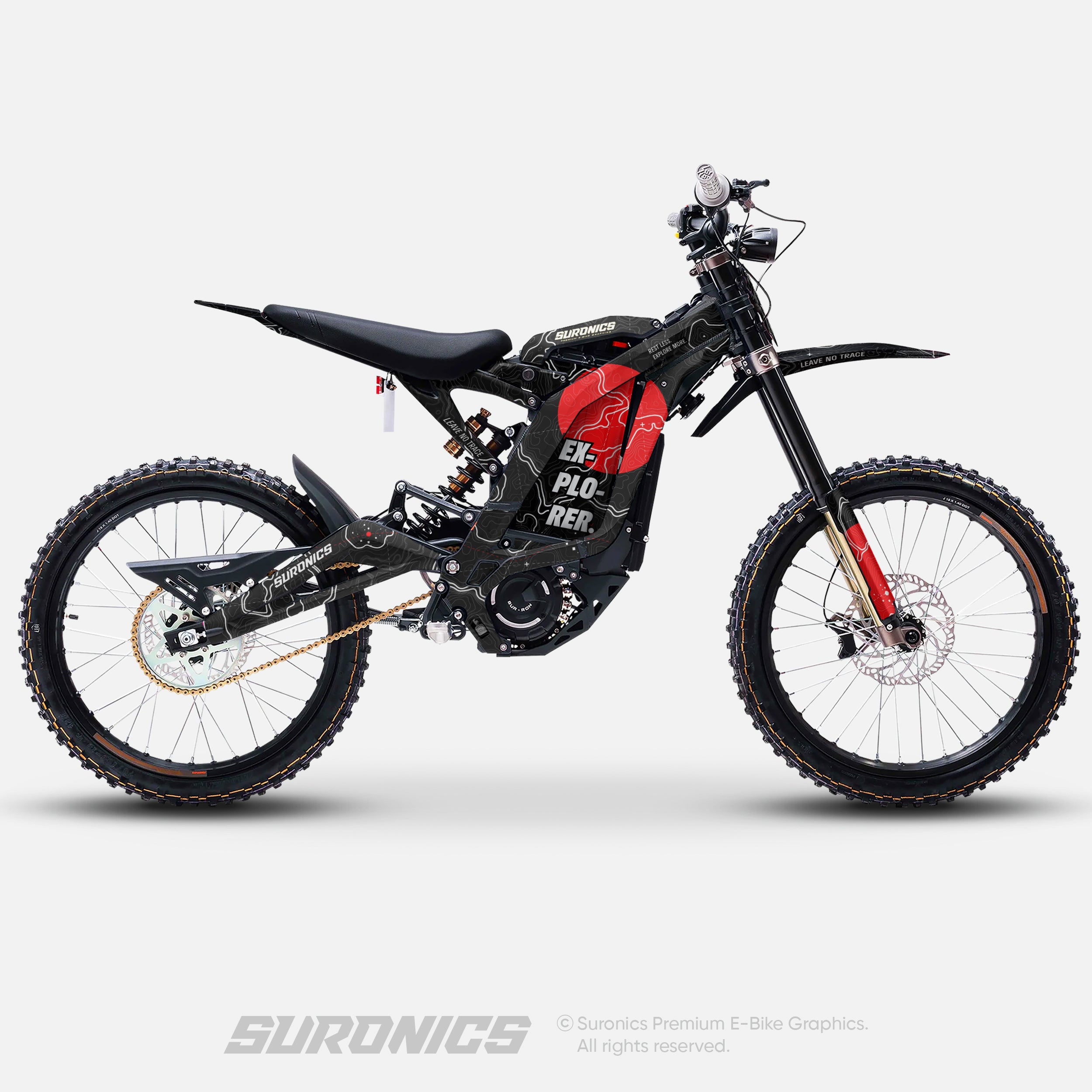 EXPLORER BLACK RED Surron Light Bee Graphics kit