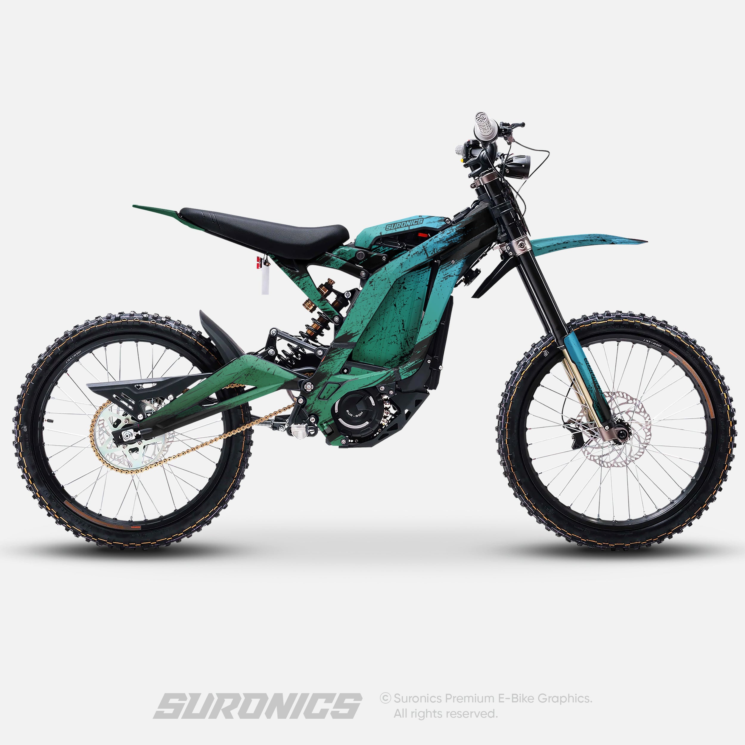 FADE GREEN CYAN Surron Light Bee Graphics kit