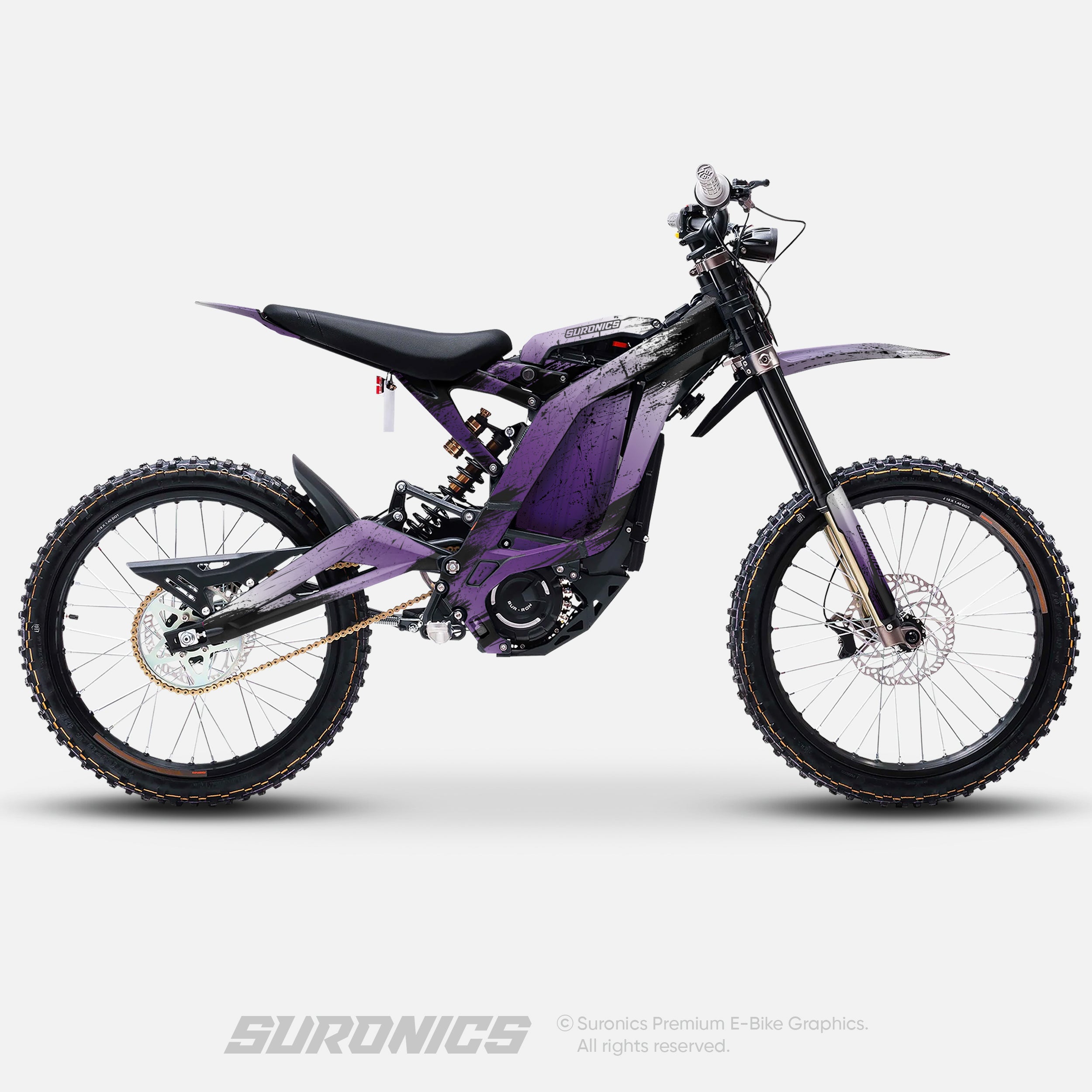 FADE WHITE PURPLE Surron Light Bee Graphics kit