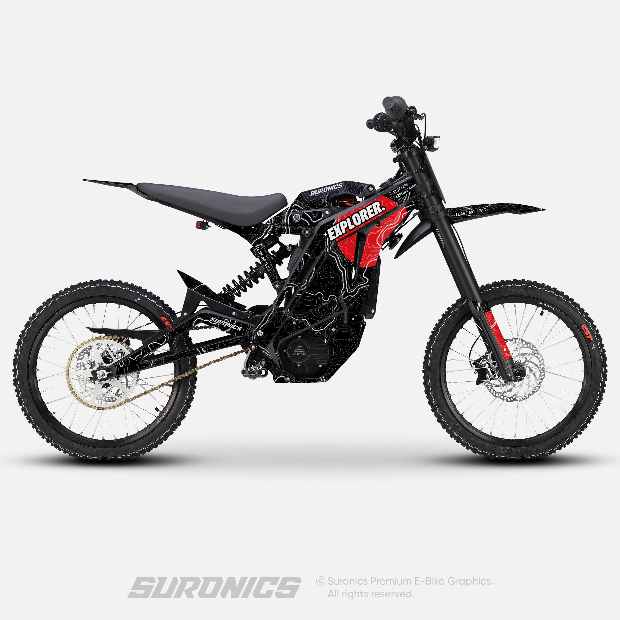 EXPLORER BLACK RED E-Ride Pro SS SR Graphics kit