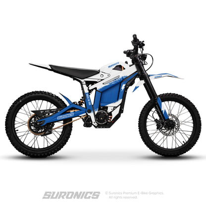 HALF WHITE BLUE Talaria Sting MX5 PRO Graphics kit