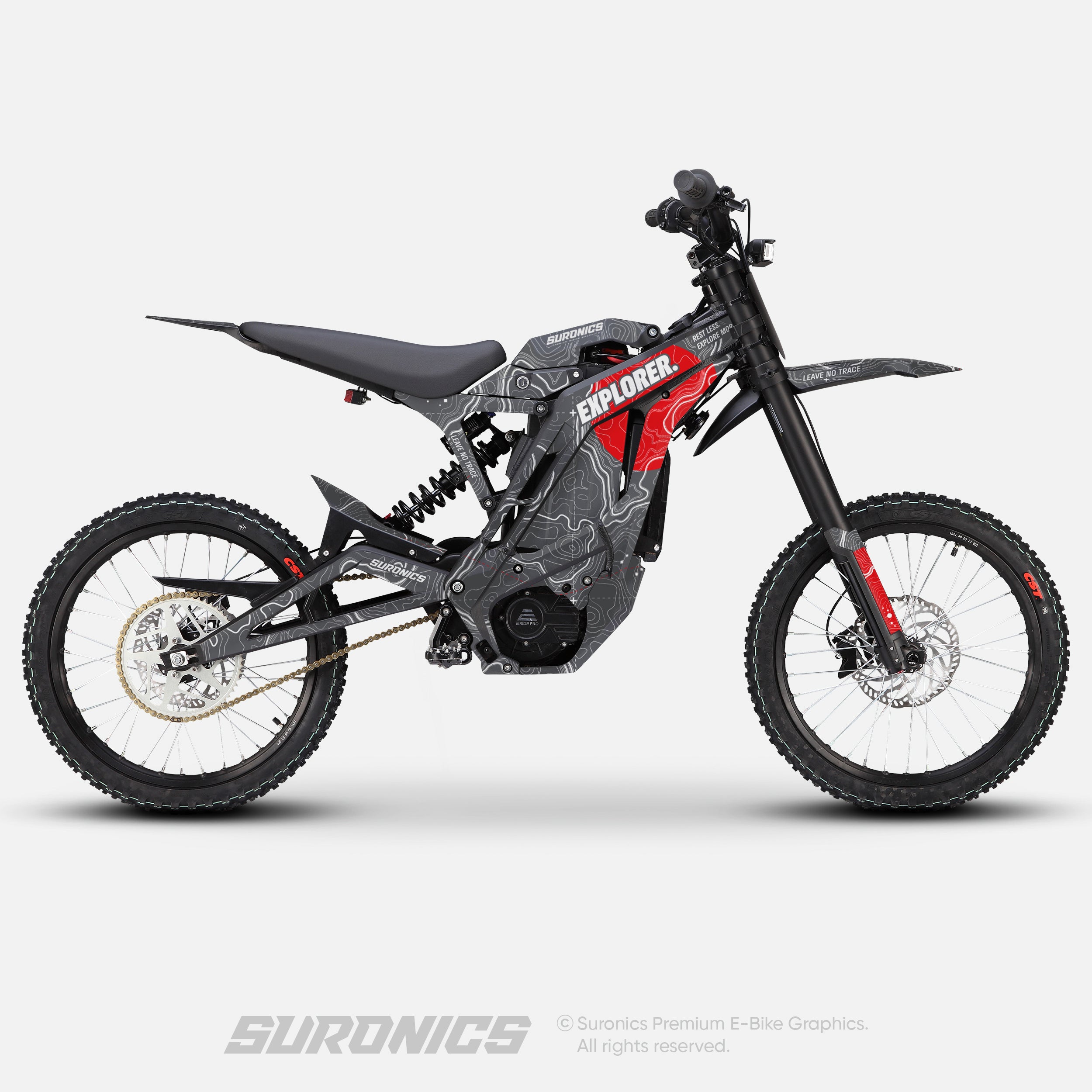 EXPLORER GREY RED E-Ride Pro SS SR Graphics kit