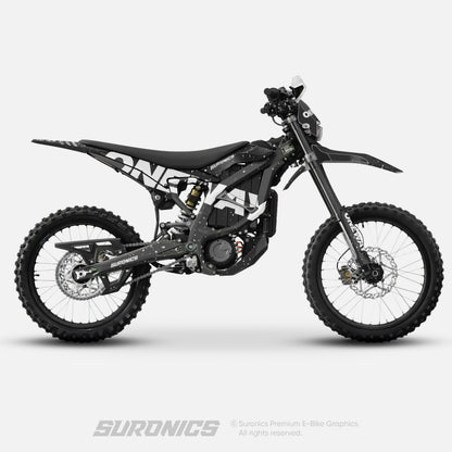 ONEWAY BLACK WHITE Surron Ultra Bee Graphics kit