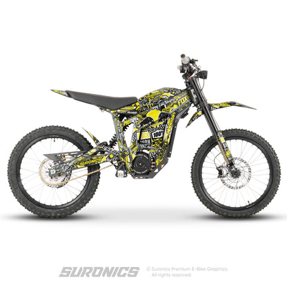 STICKY BLACK YELLOW Talaria Sting MX3 MX4 Graphics kit