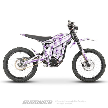 SPLATTER WHITE PURPLE Talaria Sting MX3 MX4 Graphics kit