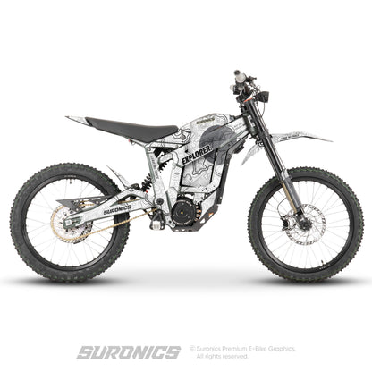 EXPLORER WHITE GREY Talaria Sting MX3 MX4 Graphics kit