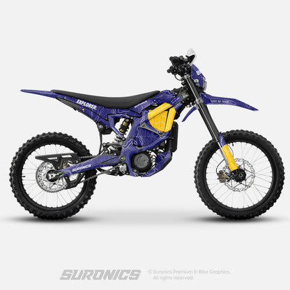EXPLORER NAVY YELLOW Surron Ultra Bee Graphics kit