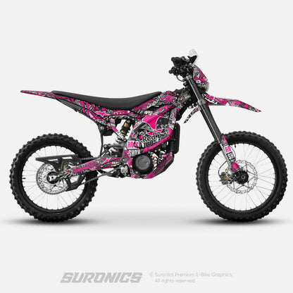 STICKY BLACK MAGENTA Surron Ultra Bee Graphics kit
